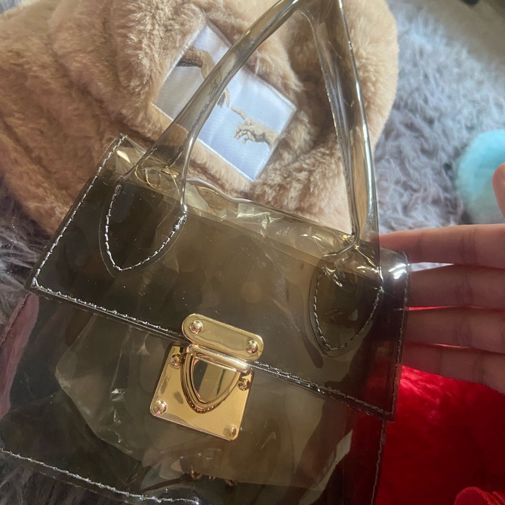 Transparent Gold Handbag - Picture 2 of 2